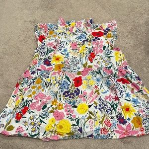 NWT beautiful floral print flutter sleeve jodifl blouse